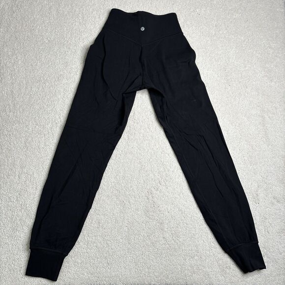 Lululemon Align High Rise Jogger Full Length 28" Womens 2 Black Athleisure Soft‎ - Picture 6 of 15